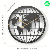 IRONLUXE – 40CM Openwork 2D Metal Wall Clock