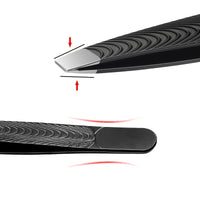 CHICPOISE - High-Precision Black Angled Eyebrow Tweezers