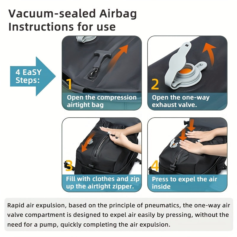 PACKSMART - Travel Vacuum Backpack Set for Men, Women, and Students
