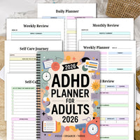 FOCUSVAULT – 2026 Exclusive ADHD Adult Planner Structured Daily & Weekly Productivity Journal