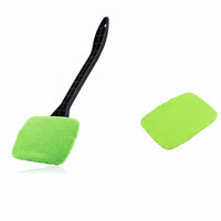 AUTOCLEAR - Long Handle Car Windshield Brush with Interior Glass Wiper