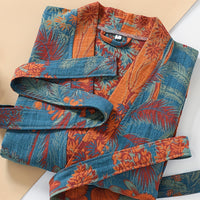 LUXELOOM - Premium 100% Cotton Double-Layer Gauze Pajama Set Unisex Mid-Length for All Seasons