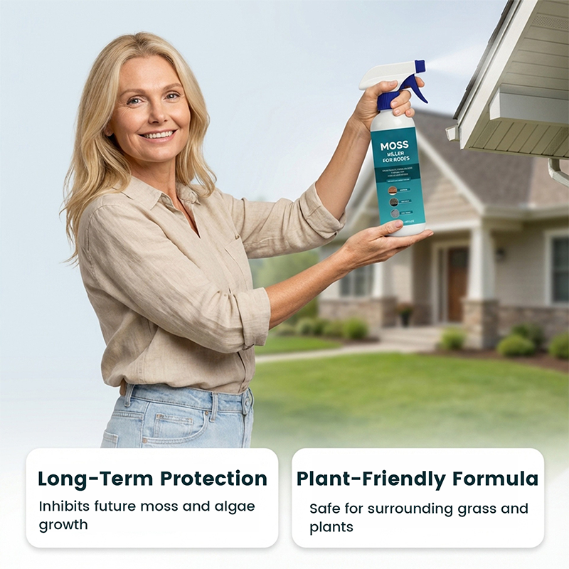 MOSSAWAY PRO – Dachmoos- und Algen-Reinigungsspray