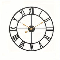 SERENETIME - Vintage Round Silent Wall Clock Metal Frame for Bedroom