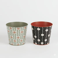 FLORALPOT – Decorative Metal Planter Set for Stylish Plant Display