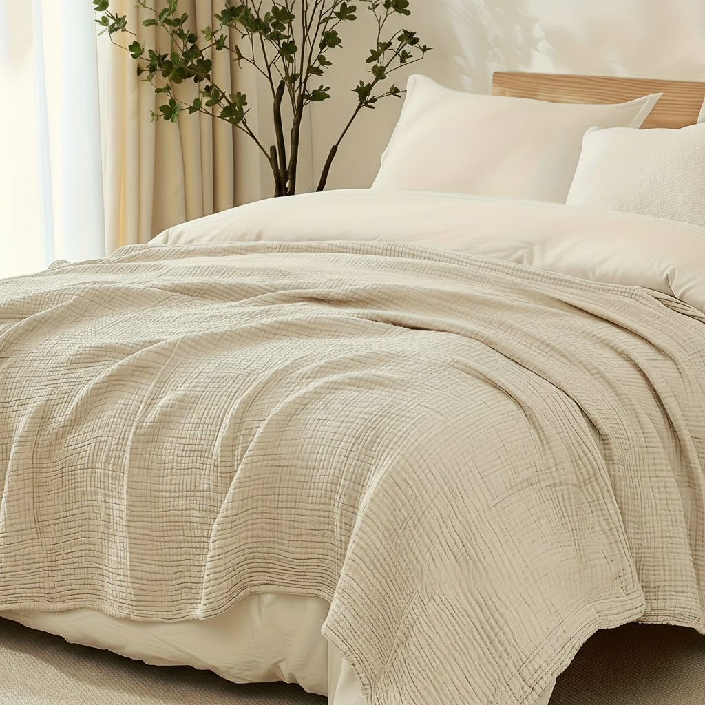COTZENA – Soft Cotton Nap Bed Blanket
