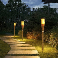 FLAMEGLOW – Solar Bamboo LED Lights for Outdoor Ambiance