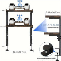 NEATSPACE - Double-Layer Clip-On Desk Storage Rack for Home Office Essentials