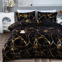 GOLDSHIM – Classic Golden Foil Texture Bedding Set