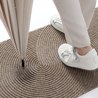 HOMEHORIZON - Geometric Striped Doormat Non-Slip Entrance Rug