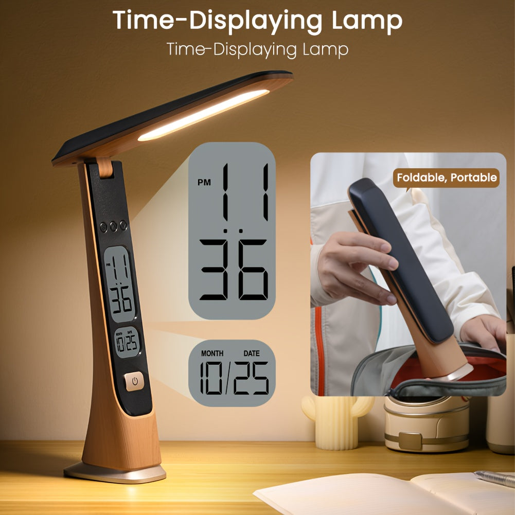 FLEXILUX – Foldable Portable LED Desk Lamp with Time Display