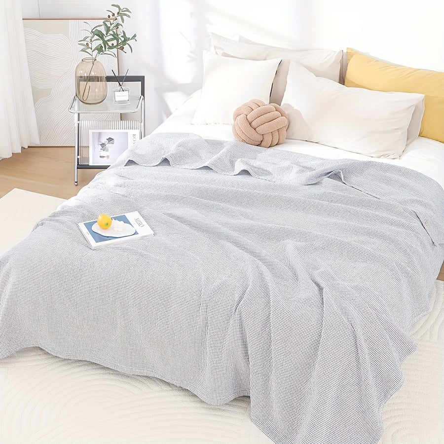 COOLPLAID – Cotton Checkered Multifunction Blanket