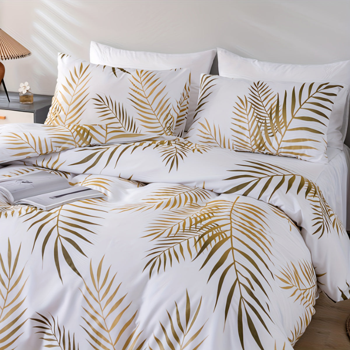 LEAFLUXE – Leaf Print Soft Duvet Cover Set