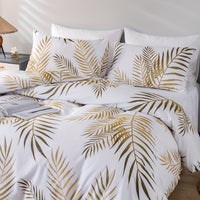 LEAFLUXE – Leaf Print Soft Duvet Cover Set