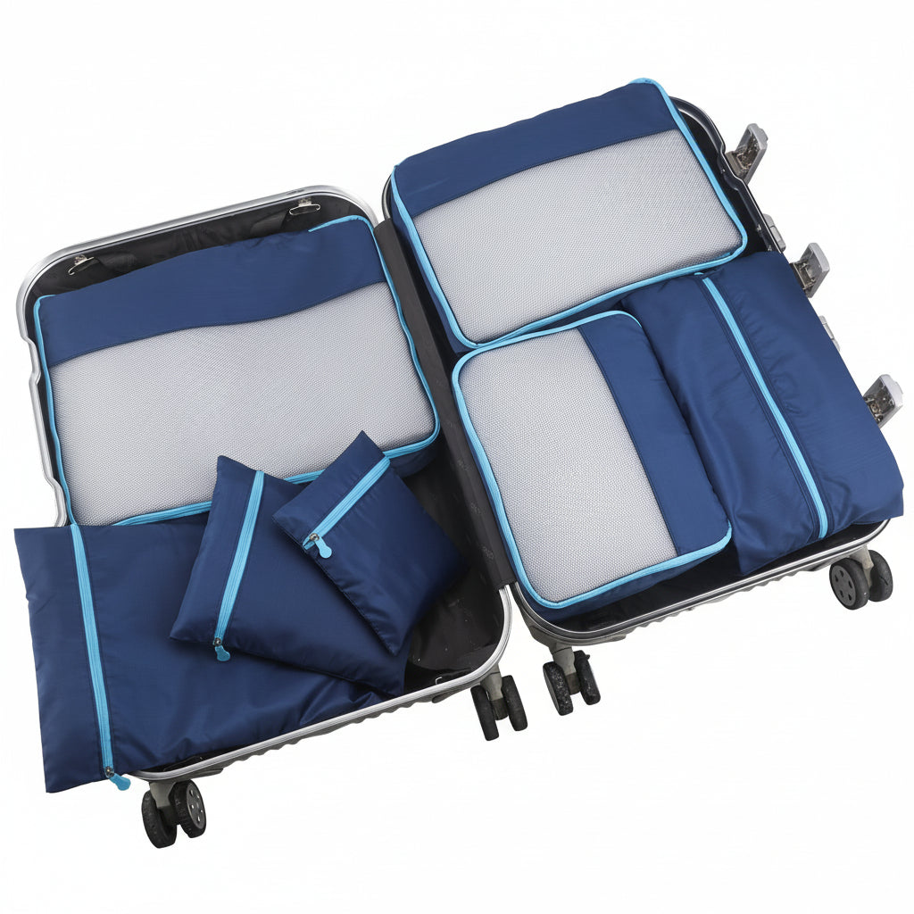 JOURNEASY - Portable 7pcs Suitcase Organizing Bag Set for Travel