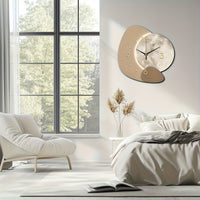 ECLIPSEWOOD - Designer Wooden Wall Clock with Golden Highlights
