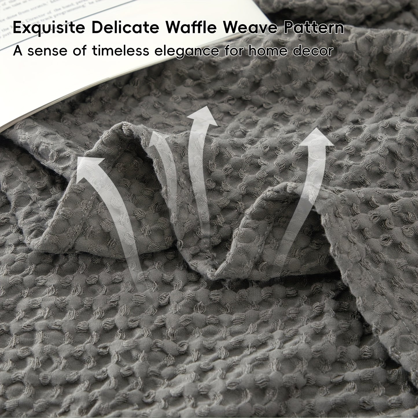 CLOUDWEAVE – Lightweight Waffle Throw Blanket for Cozy All-Season Comfort