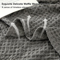 CLOUDWEAVE – Lightweight Waffle Throw Blanket for Cozy All-Season Comfort
