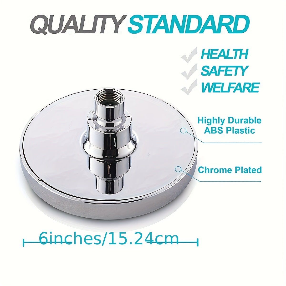 LUXRAIN - Premium Rain Shower Head 1pc, Anti-Clog Nozzles & Adjustable Angles for Ultimate Shower Comfort