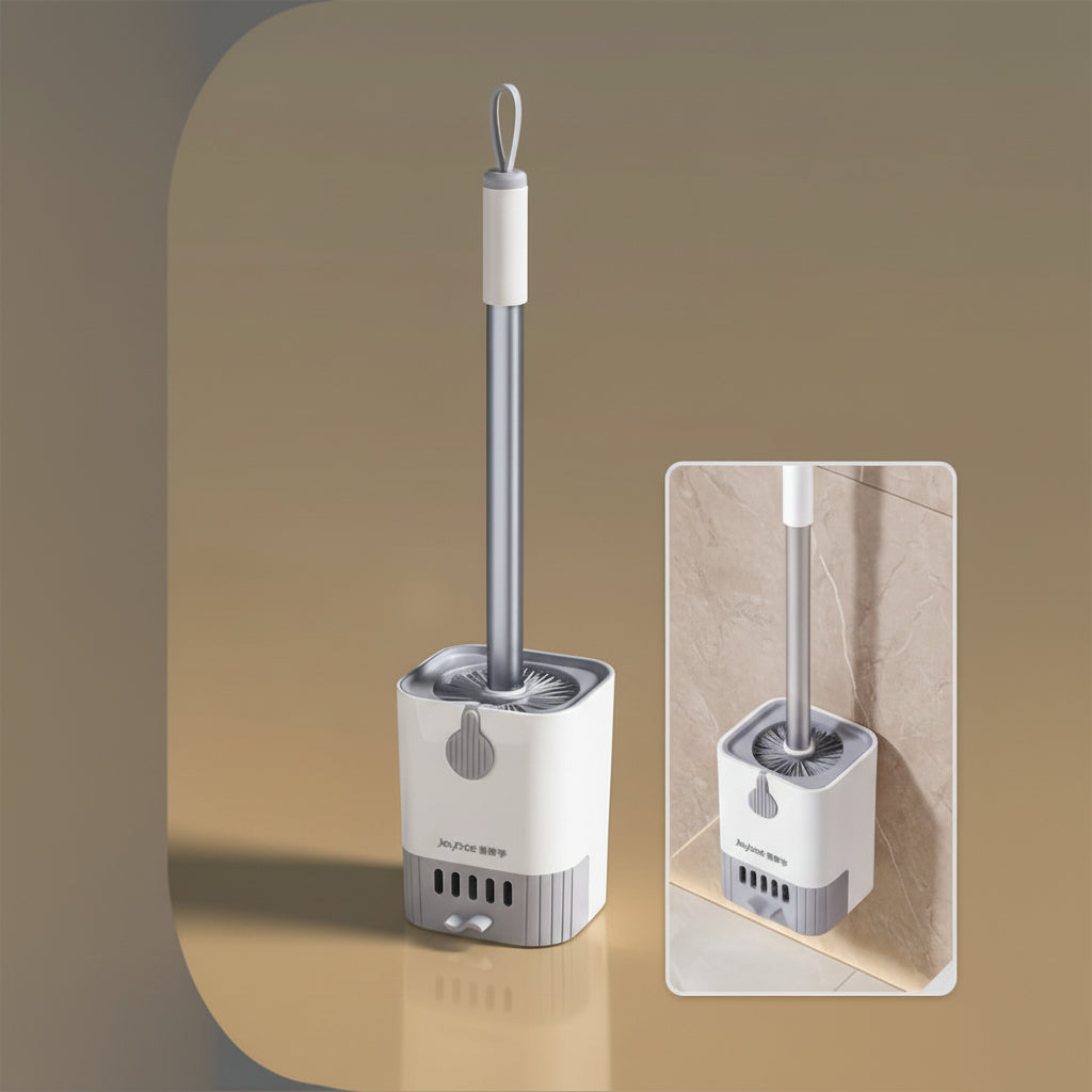 BRISTLEPRO - Long Handle Toilet Brush & Holder, Essential Cleaning Tool
