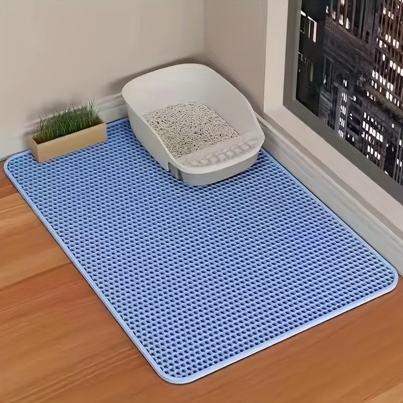 PAWCATCHER - Honeycomb Waterproof Cat Litter Mat Odor Control & Washable