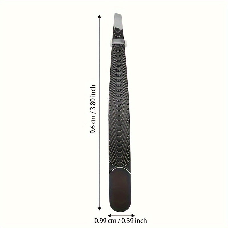 CHICPOISE - High-Precision Black Angled Eyebrow Tweezers