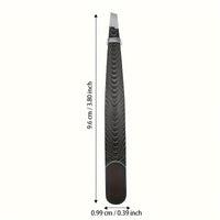 CHICPOISE - High-Precision Black Angled Eyebrow Tweezers