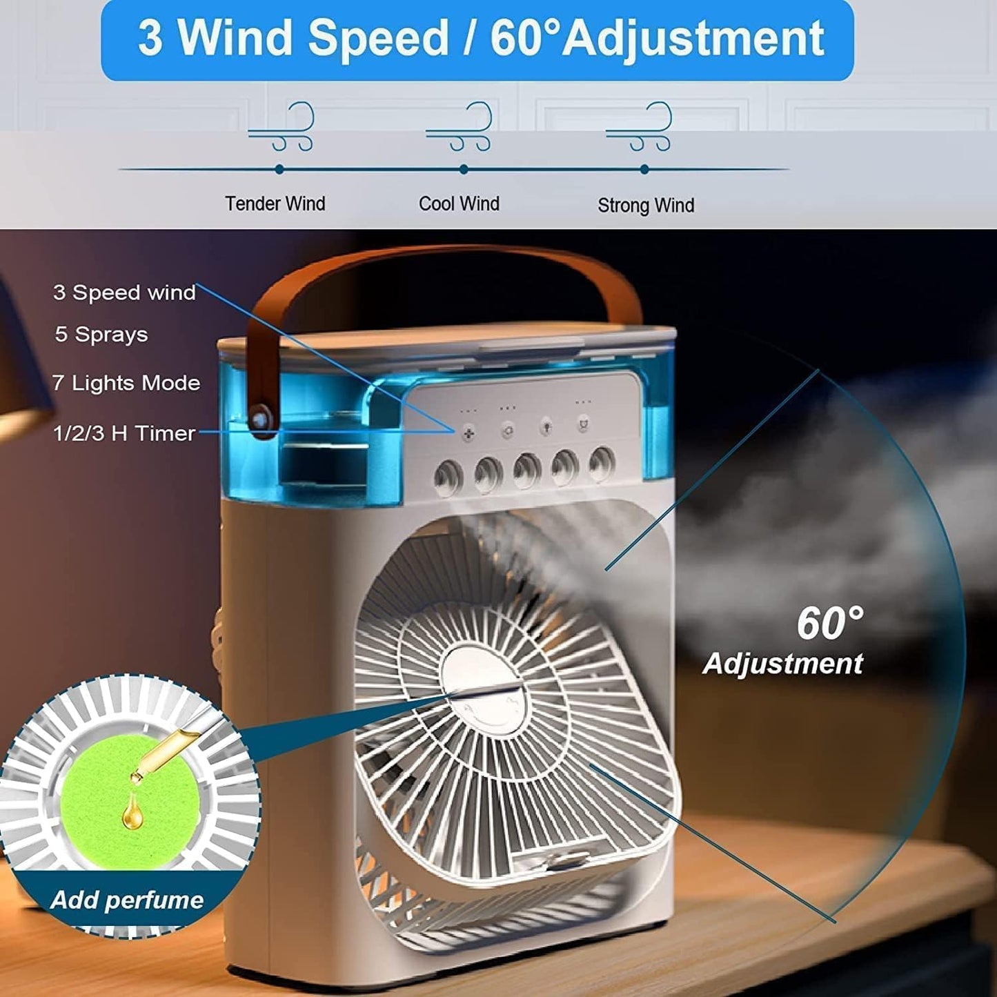 COOLMIST – Portable Air Cooler for Home, Office, and Travel Use