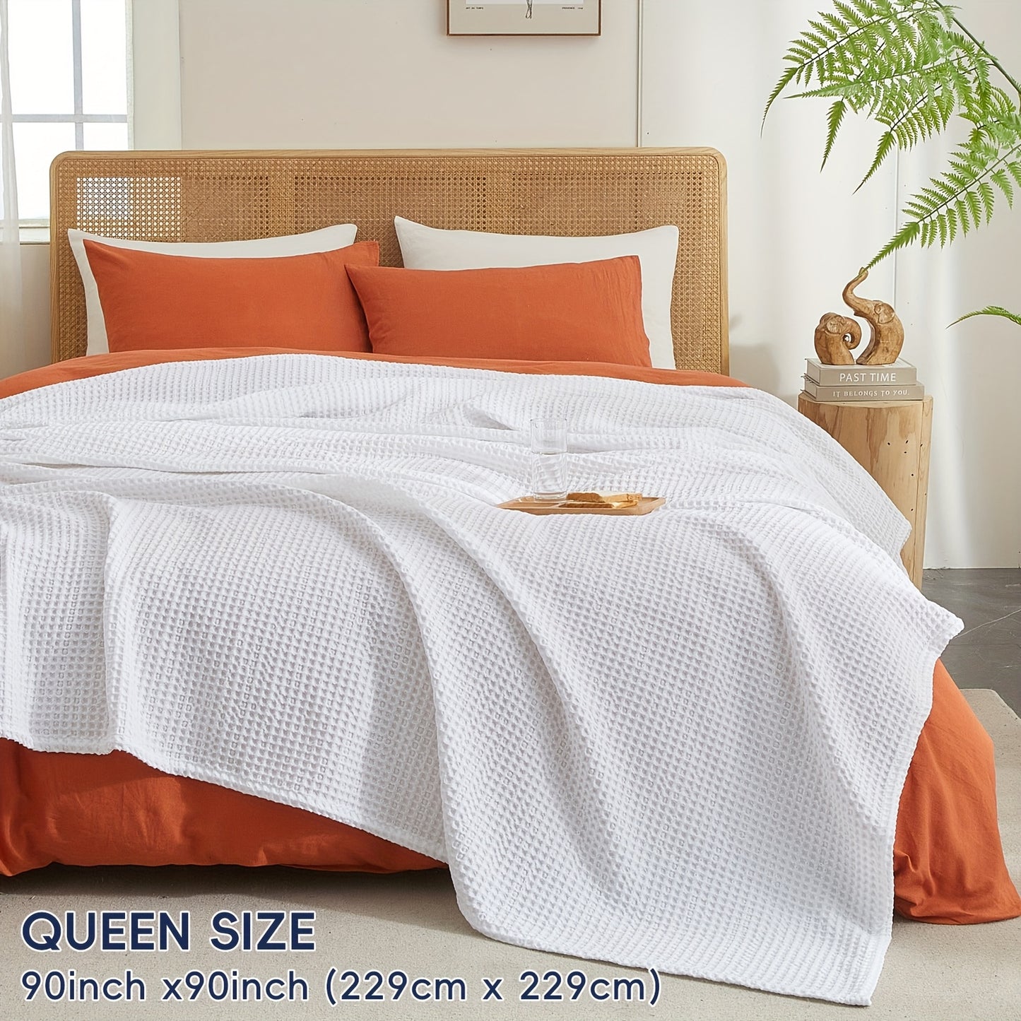 CLOUDWEAVE – Lightweight Waffle Throw Blanket for Cozy All-Season Comfort