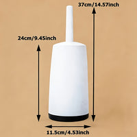 LUXEBATH - European Style Toilet Cleaning Brush Set with Storage Bin