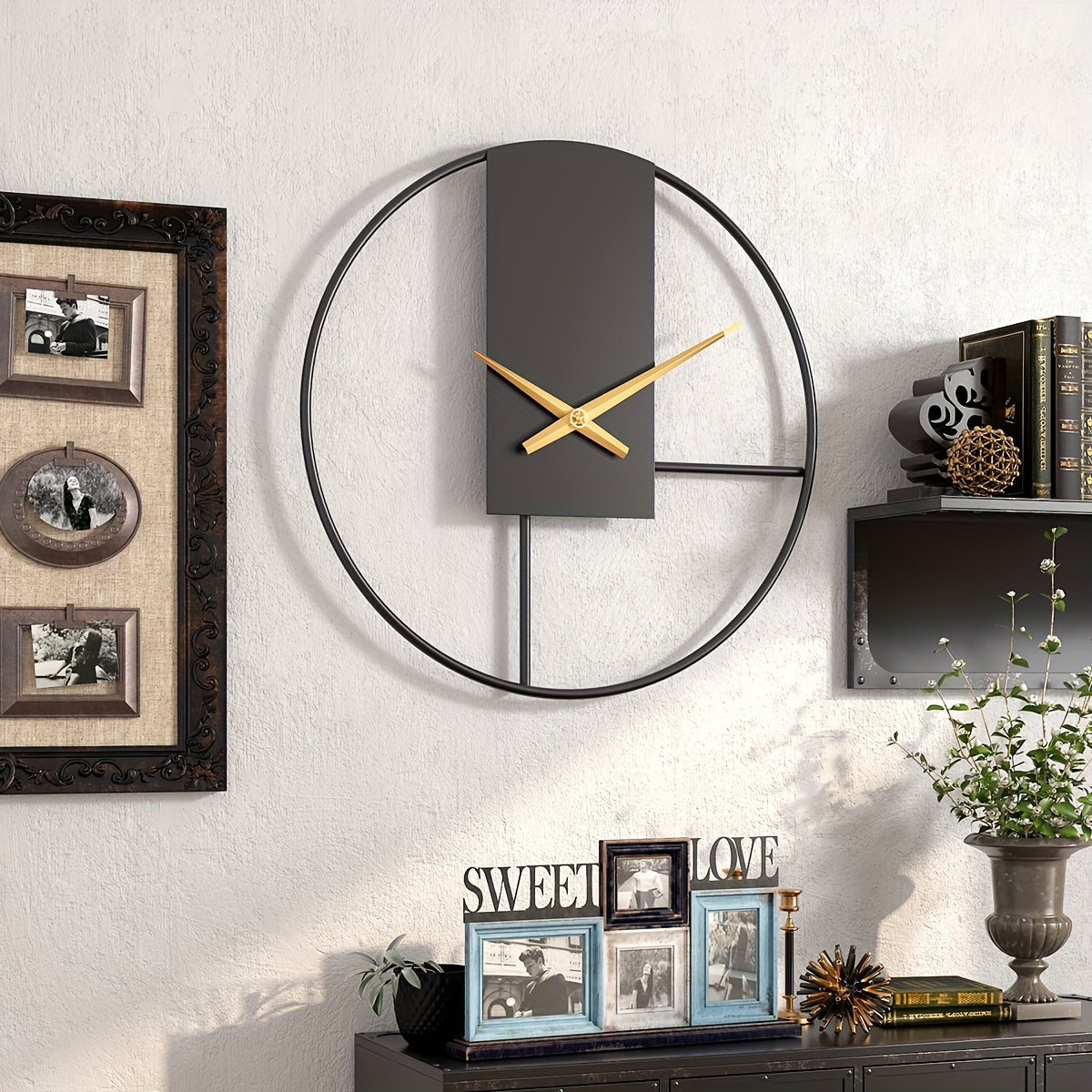 MODERNIX ROUND – 16-Inch Minimalist Metal Wall Clock