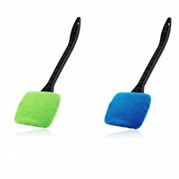 AUTOCLEAR - Long Handle Car Windshield Brush with Interior Glass Wiper