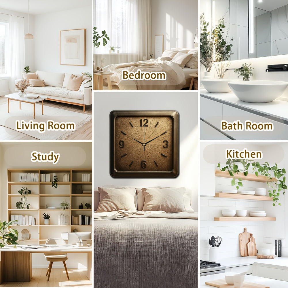 WOODTIME – Solid Wood Minimalist Square Wall Clock