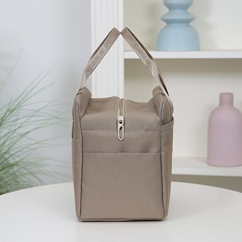 LUNCHLUX - Square Zipper Lunch Box with Durable Aluminum Foil Lining