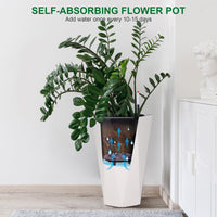 AQUADIAMOND – Self-Watering Planter Set with Wheels