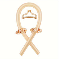 SILKVERA - Bow Detail Fabric Hair Curler - Minimalist Heatless Curling Ribbon in Solid Color, Single Piece Festive Hair Styling Accessory
