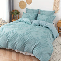 BOHOTUFT – Grid Tufted Soft Bedding Duvet Cover Set