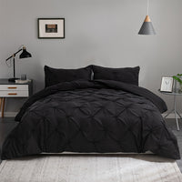 SOFTPLEA – 3pcs Pleated Comfort Duvet Cover Set