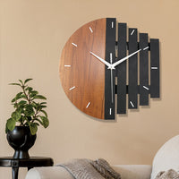 WOODFUSION CLOCK – Silent Retro Texture Statement Clock