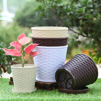 WEAVEGROW POT – Woven Style Planter for Elegant Indoor and Outdoor Decor