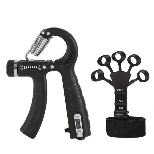GRIPFORCE – Adjustable Hand Strength Trainer Set for Grip and Finger Training