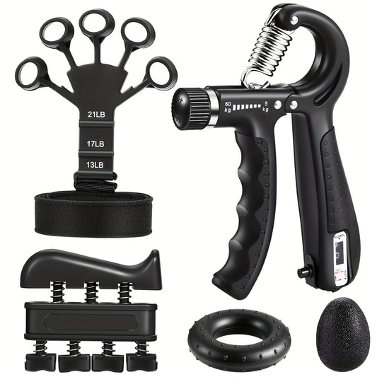 GRIPMASTER KIT – 5-Piece Hand & Forearm Strength Trainer