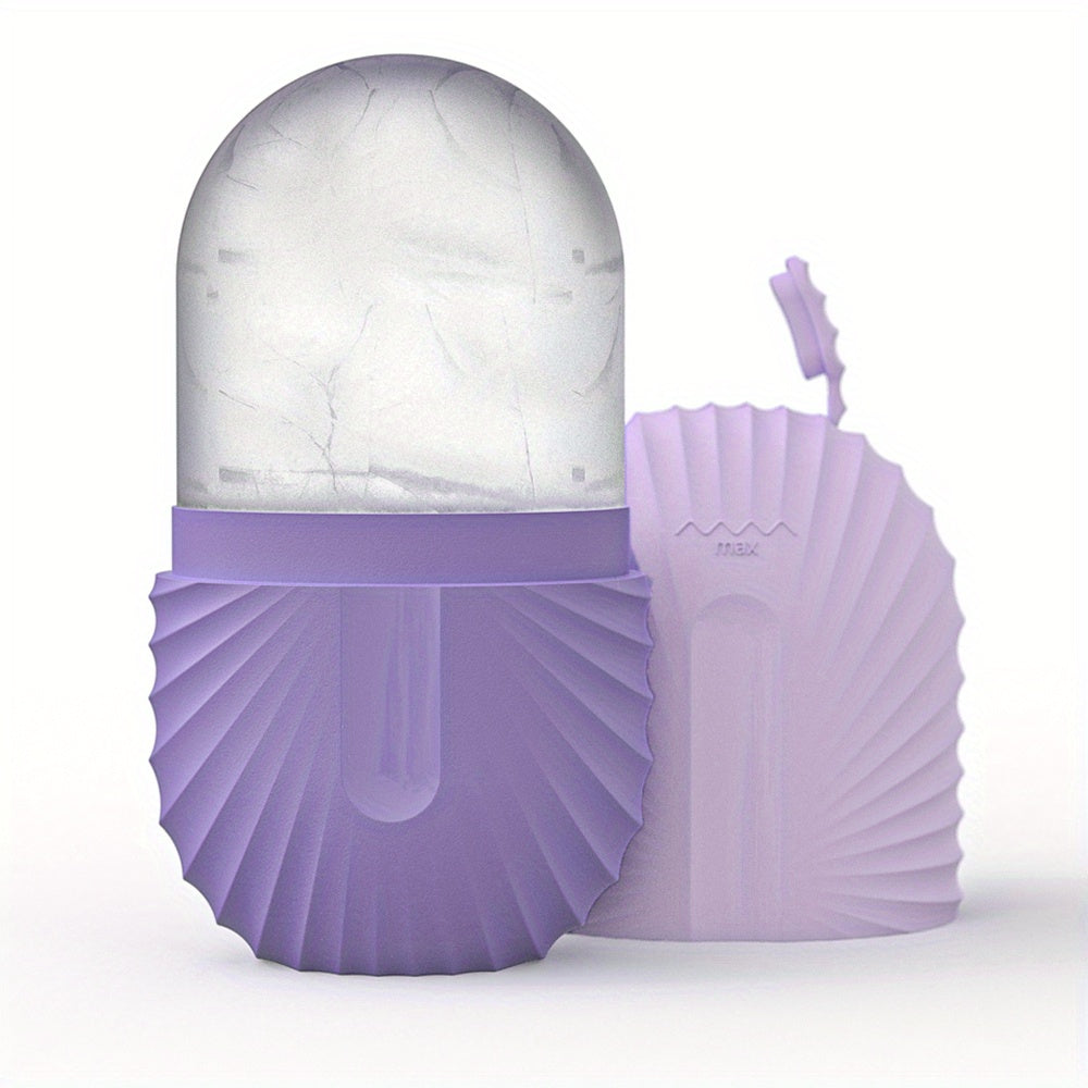 GLIMMERICE - Reusable Face Roller with Ice Mold Cube for Refreshing Massage