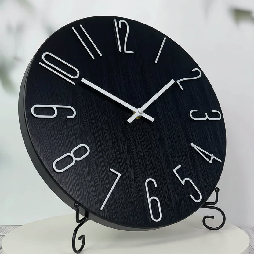 OAKTIDE - Contemporary wall clock designed for quiet and modern everyday interiors