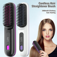 AURISTYLE - Compact Cordless Hot Comb Brush with Type-C Fast Charging