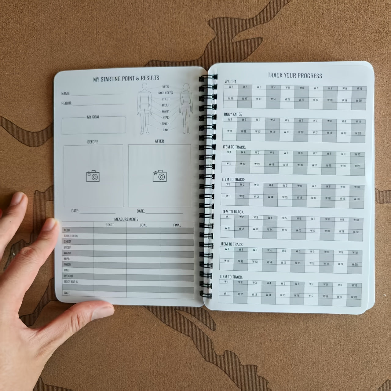 FITLOG – Compact Workout Journal for Tracking Progress and Fitness Goals