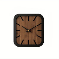 NATURCLOCK - Handcrafted Wooden Square Clock Battery Operated Decorative Piece