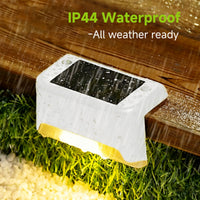 GLIMVISTA - 8pcs Solar Fence & Path Lights Waterproof Garden LEDs