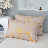 GOLDSHIM – Classic Golden Foil Texture Bedding Set
