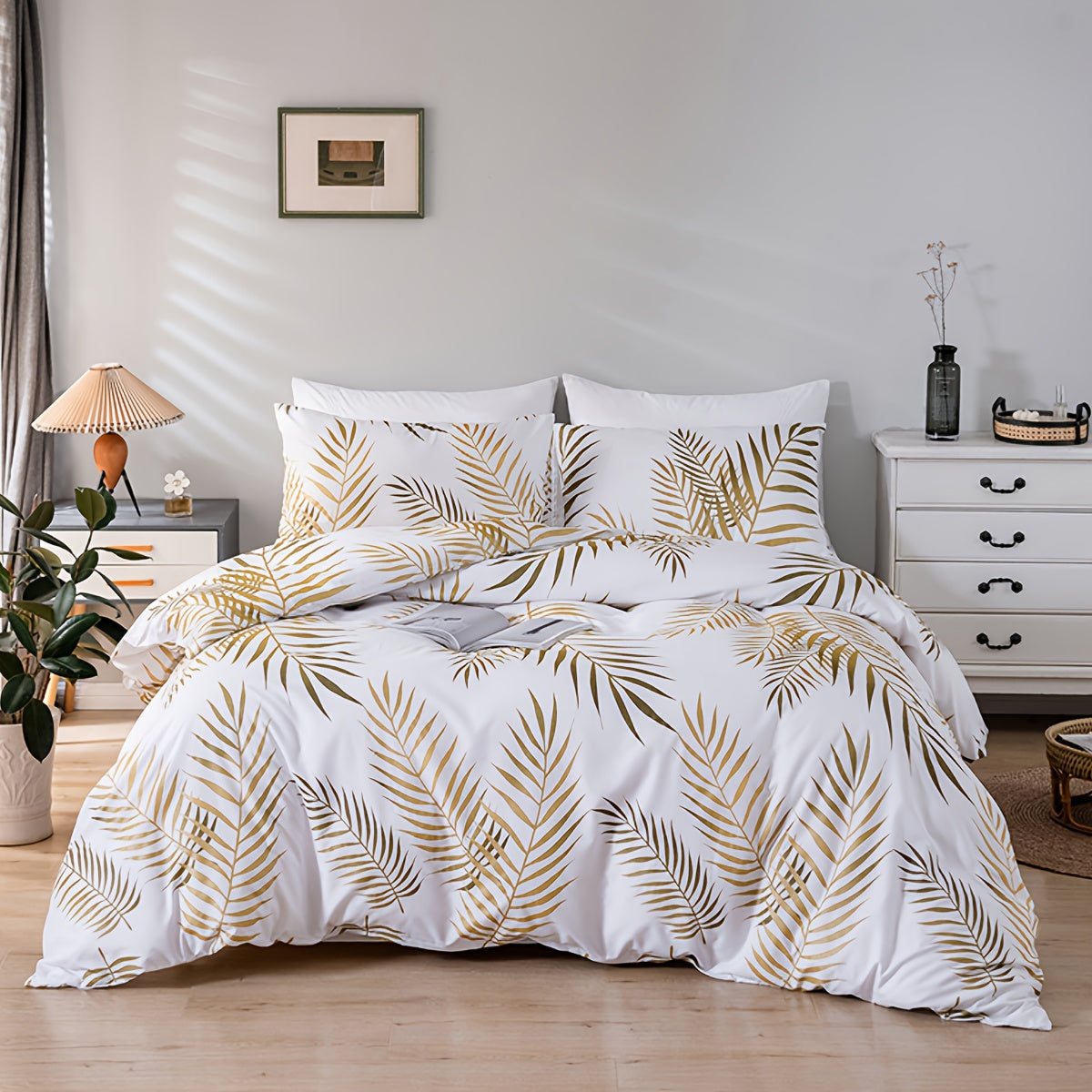 LEAFLUXE – Leaf Print Soft Duvet Cover Set